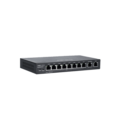 Ruijie Reyee RG-EG210G-P, 10-Port Gigabit Cloud Managed Router, up to 8 POE/POE+ ports left front