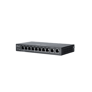 Ruijie Reyee RG-EG210G-P, 10-Port Gigabit Cloud Managed Router, up to 8 POE/POE+ ports front right
