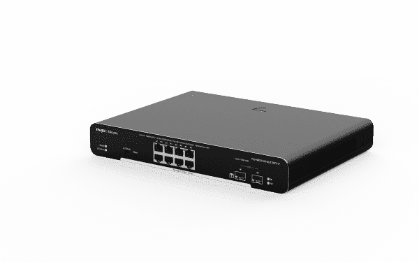 Ruijie Reyee RG-NBS3100-8GT2SFP-P, 10-Port Gigabit Layer 2 Cloud Managed PoE Switch top right