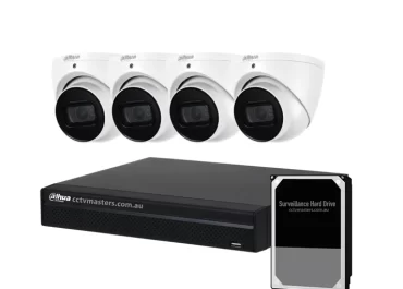 Dahua Camera Kit, 4 x 6MP Eyeball WizSafe, 4CH Ultra 4K NVR With 2TB HDD